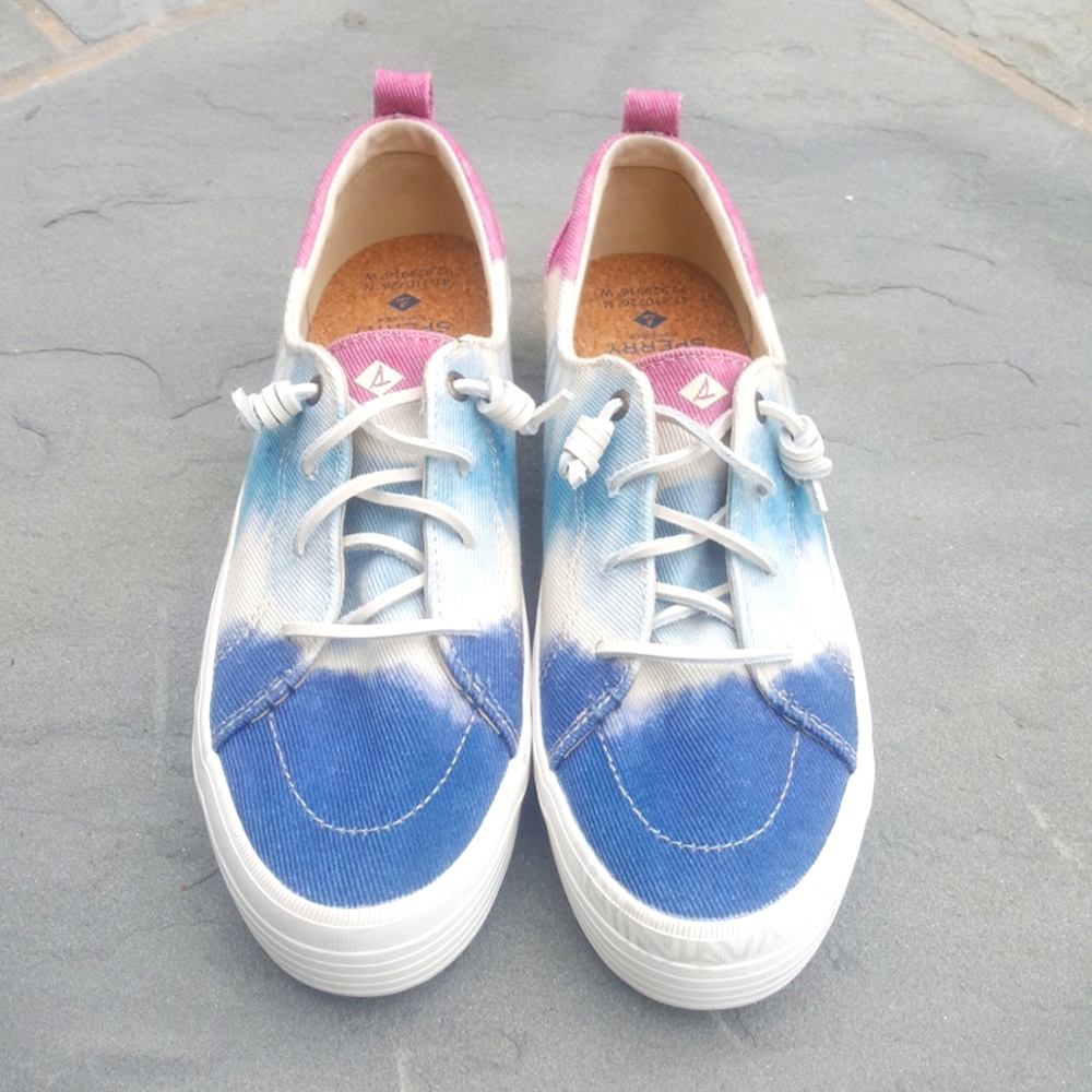 Sperry Crest Vibe Slip-on Platform Sneaker tie dye